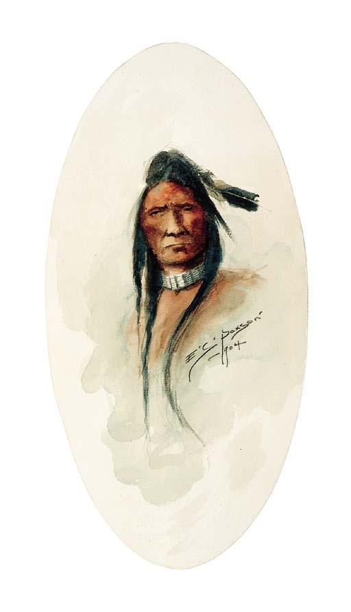 Edgar S. Paxson - Portrait of an Indian