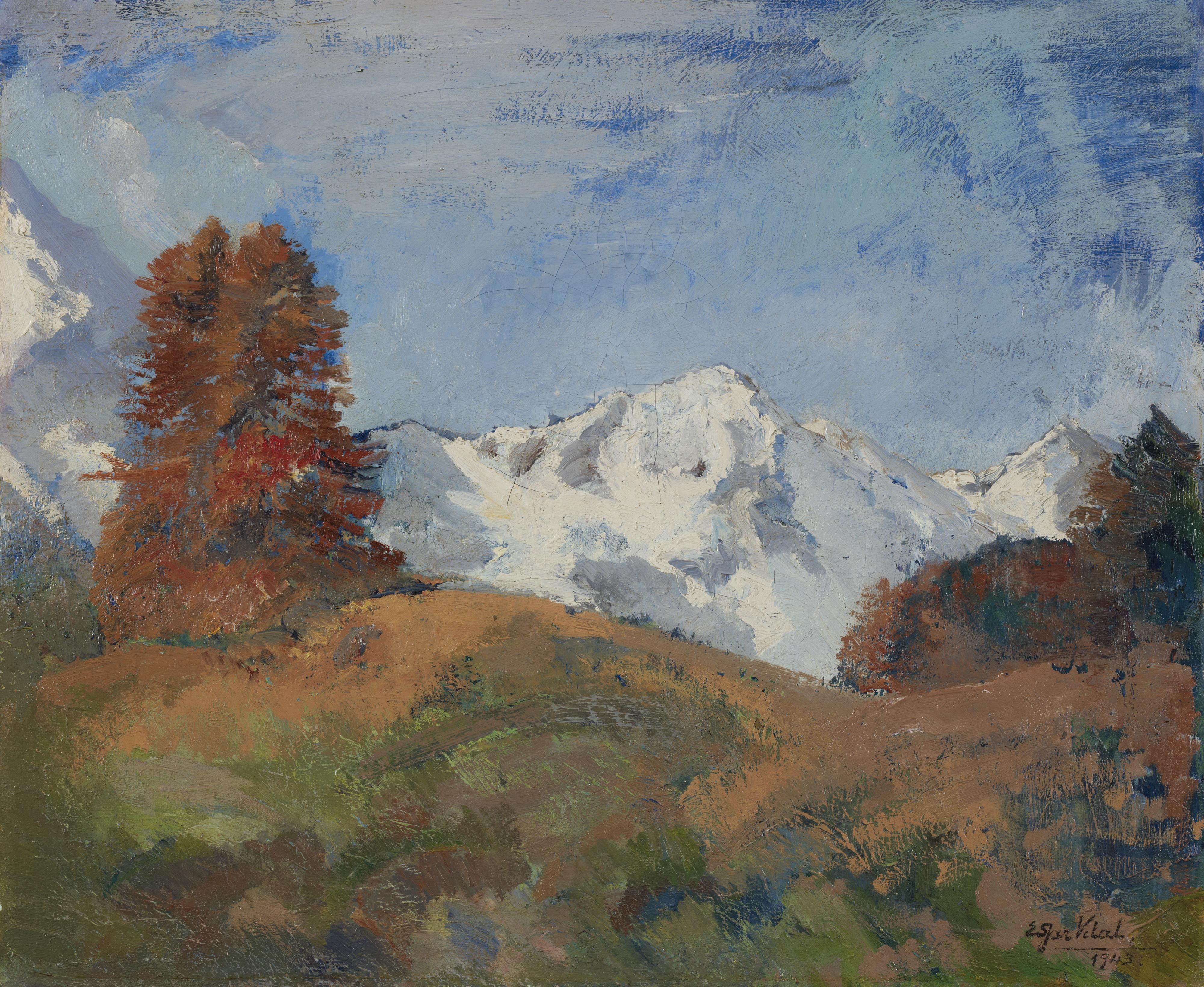 Edgar Vital - Unterengadin Im Herbst, 1943 Lower Engadin In Autumn, 1943
