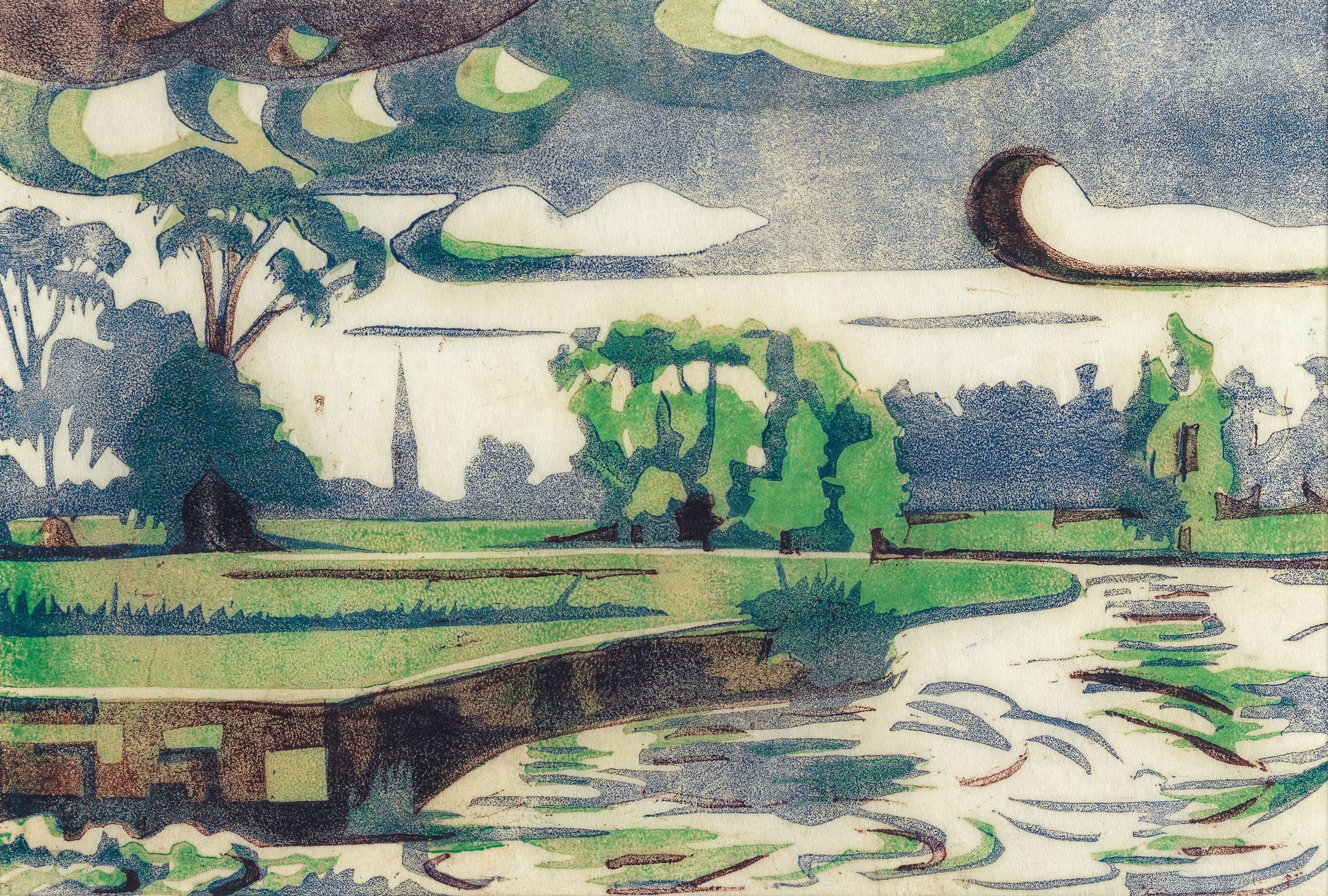 Edith Lawrence - Landscape With A Church Spire