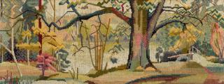 Edith Mary Lawrence - Landscape Needlework Panel