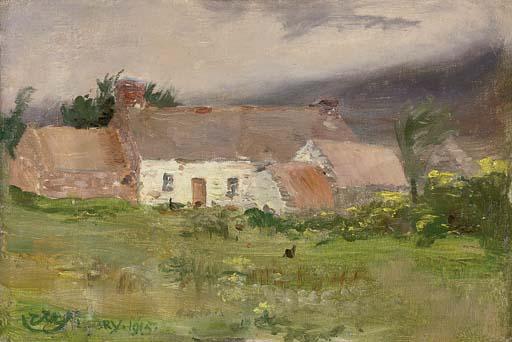 Edith Oenone Somerville - Bradley\'s Farmhouse, Co. Kerry