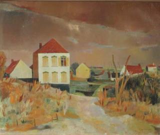 Edith van Leckwyck-Campendonck - Rote Landschaft - Rood landschap - Paysage Rouge