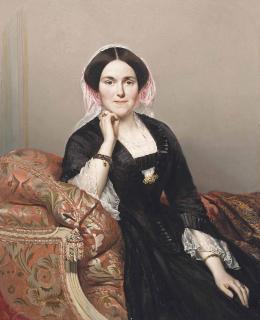 Edmé-Adolphe Fontaine - Portrait of an elegant lady
