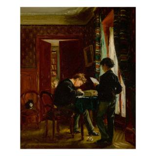 Edmé-Alexis-Alfred Dehodencq - Two Brothers In A Study, Presumed To The Be The Children Of The Painter