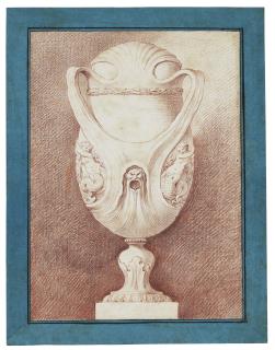 Edmé Bouchardon - Design For A Covered Vase, The Handle Joined To The Lid