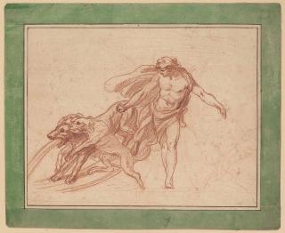 Edme Bouchardon - Design for a fountain: Actaeon with three hunting dogs