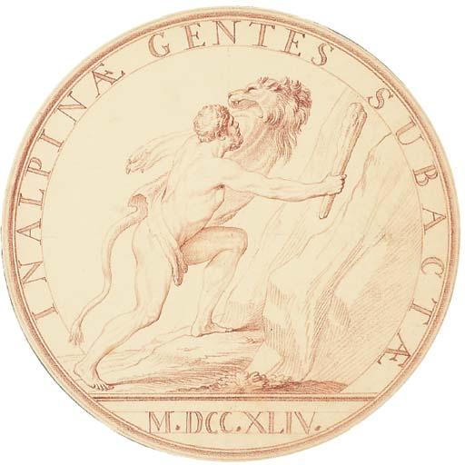 Edme Bouchardon - Hercule armé d\'une massue s\'apprêtant à passer les Alpes (WA 25, FM 91)