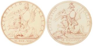 Edme Bouchardon - La campagne d\'Italie (WM 39, FM 96); et Une variation de la même composition (WA 40)