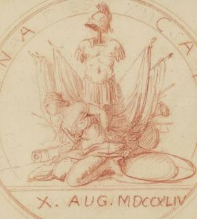 Edme Bouchardon - Projet pour une médaille célébrant la Prise de Furnes le 10 juillet 1744