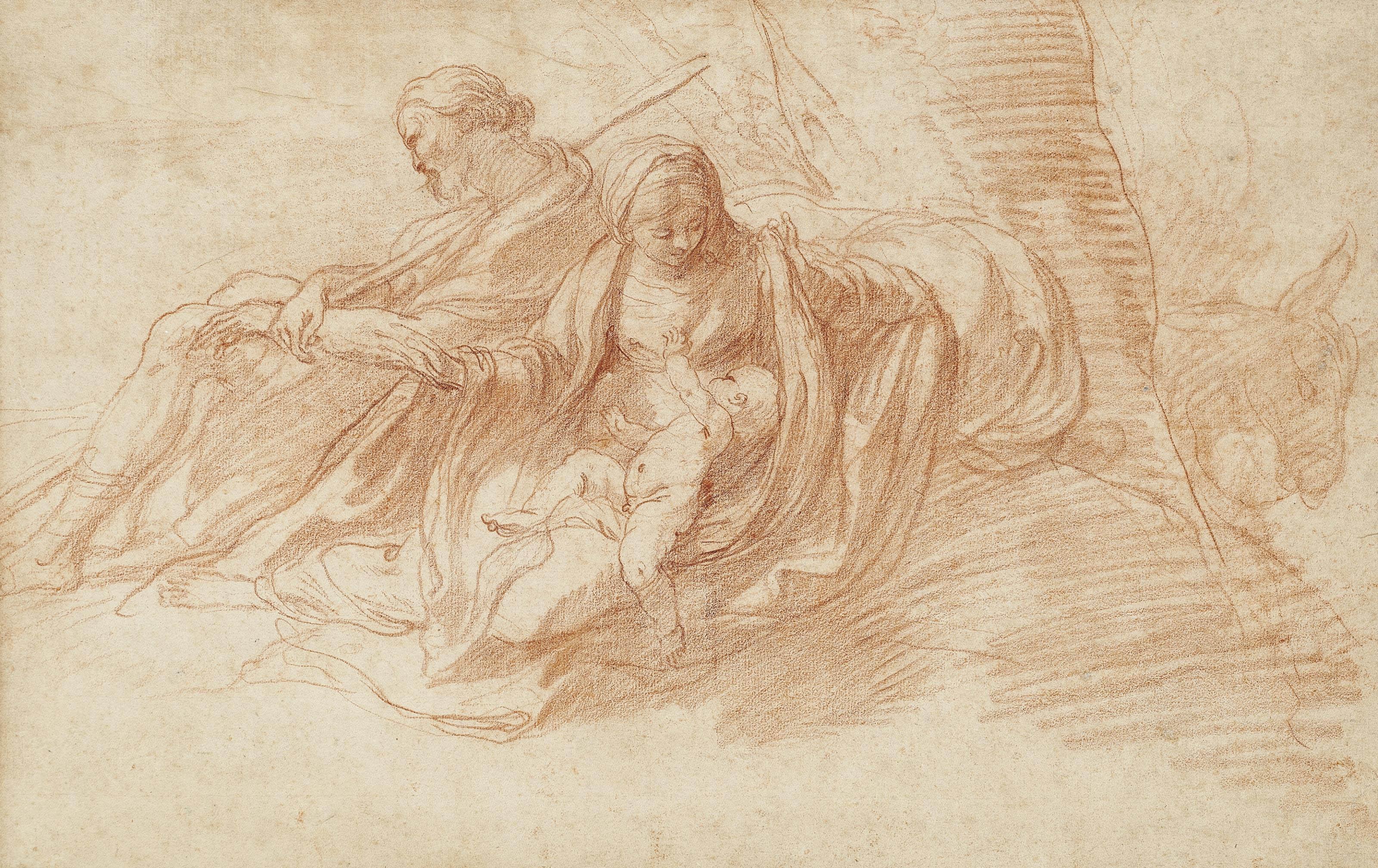 Edmé Bouchardon - The Rest on the Flight into Egypt