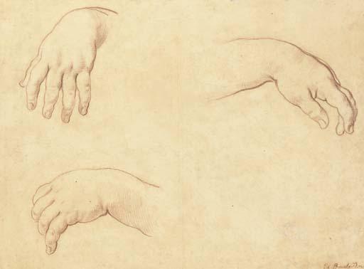 Edme Bouchardon - Trois Études de Mains D\'Enfant