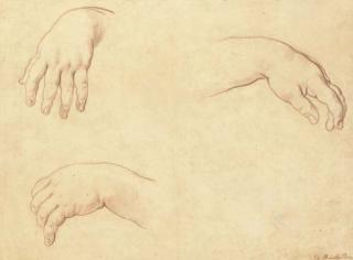 Edme Bouchardon - Trois Études de Mains D\'Enfant