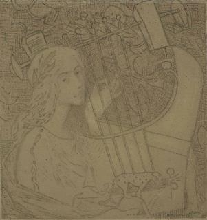 Edmond Aman-Jean - Femme à la lyre