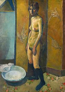 Edmond-Amédée Heuzé - Femme à sa toilette.