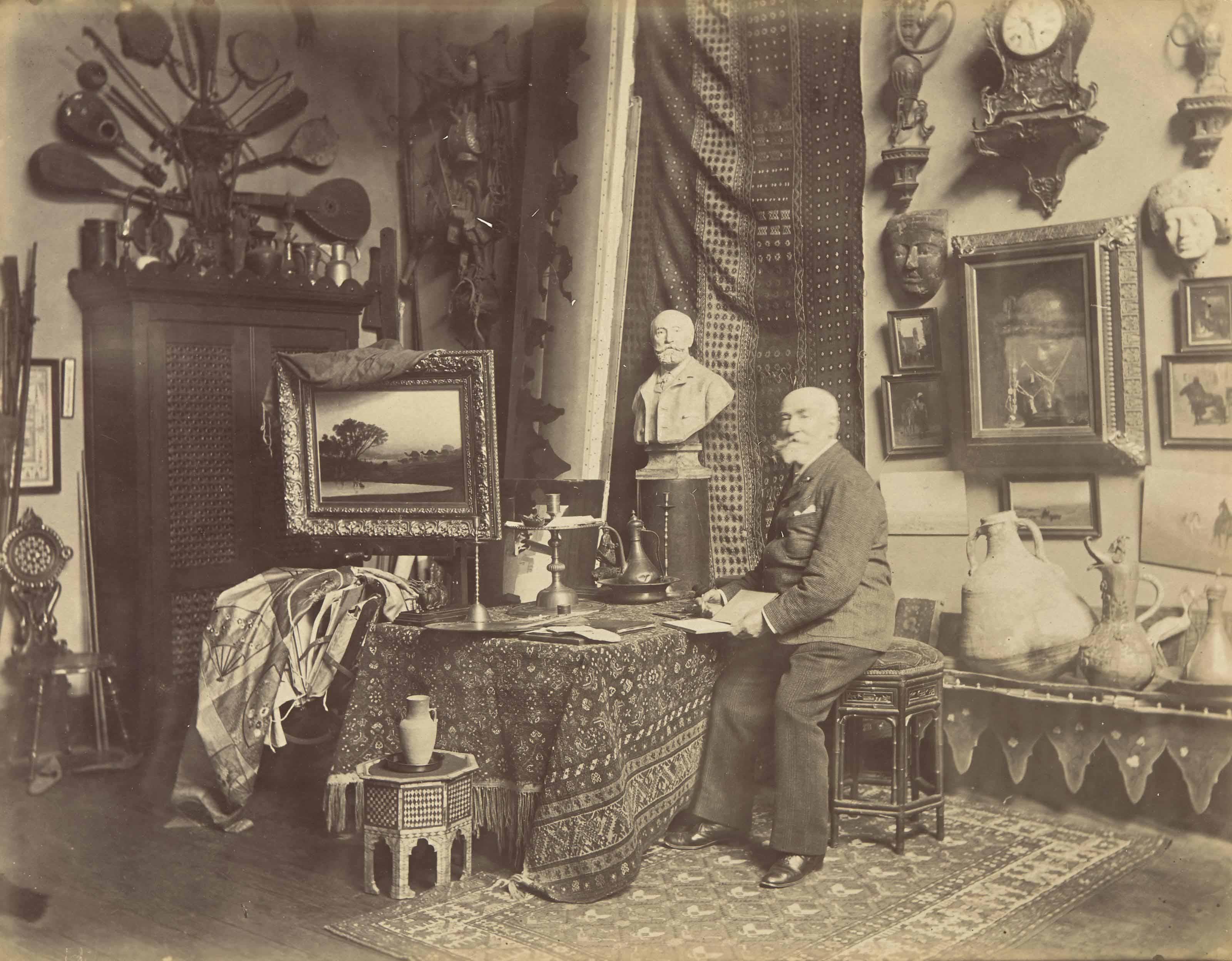 Edmond Bénard - Le peintre   Charles-Théodore Frère   dans son atelier, 1880-1900