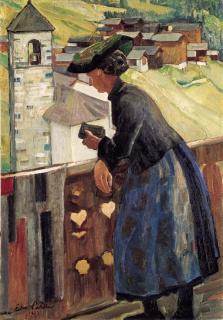 Edmond Bille - Bauernfrau in Chandolin, 1937