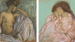 Edmond François Aman-Jean - Day (I) Night (Ii)