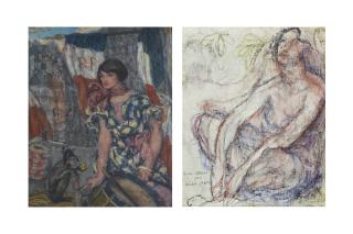 Edmond François Aman-Jean - Femme assise au singe