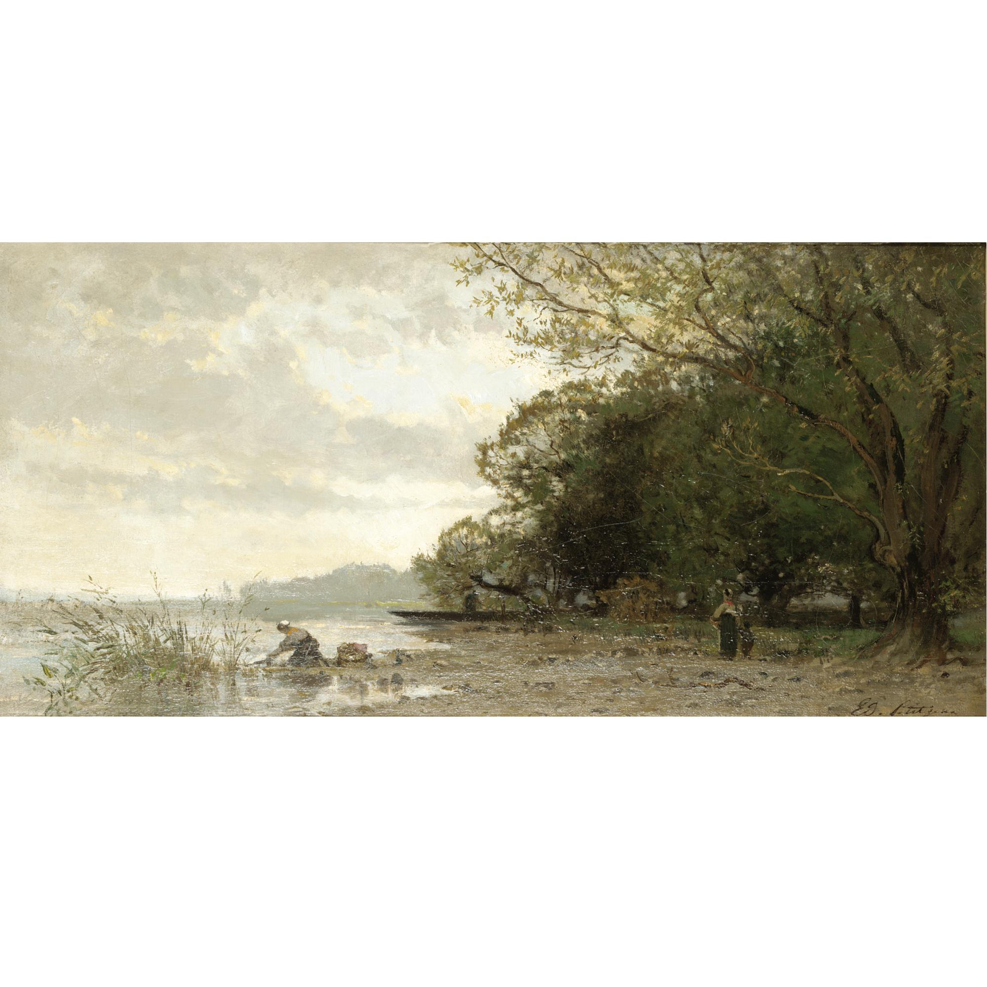 Edmond-Marie Petitjean - Lavandiere