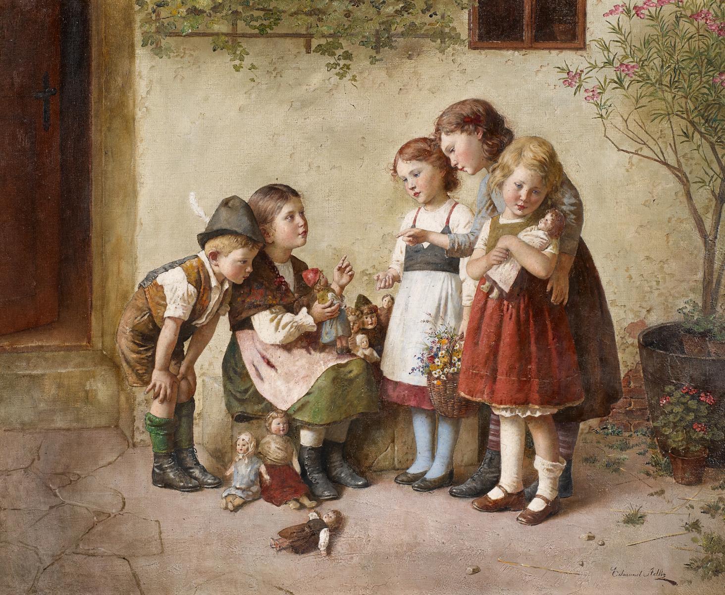 Edmund Adler - Spielende Kinder