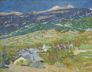 Edmund Bille - Vue de Miège, 1907