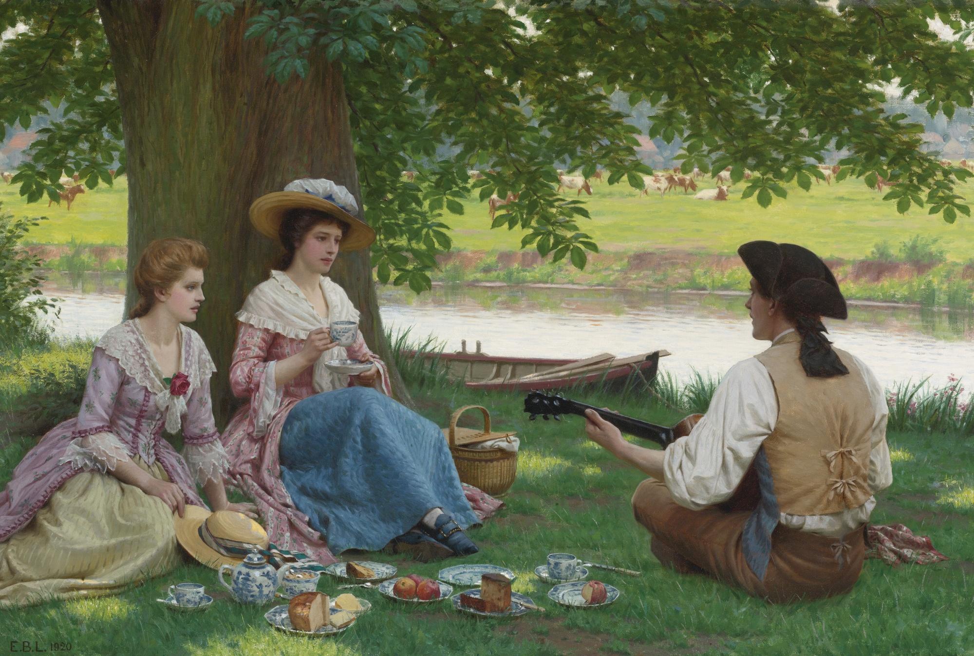 Edmund Blair Leighton - British A Picnic Party