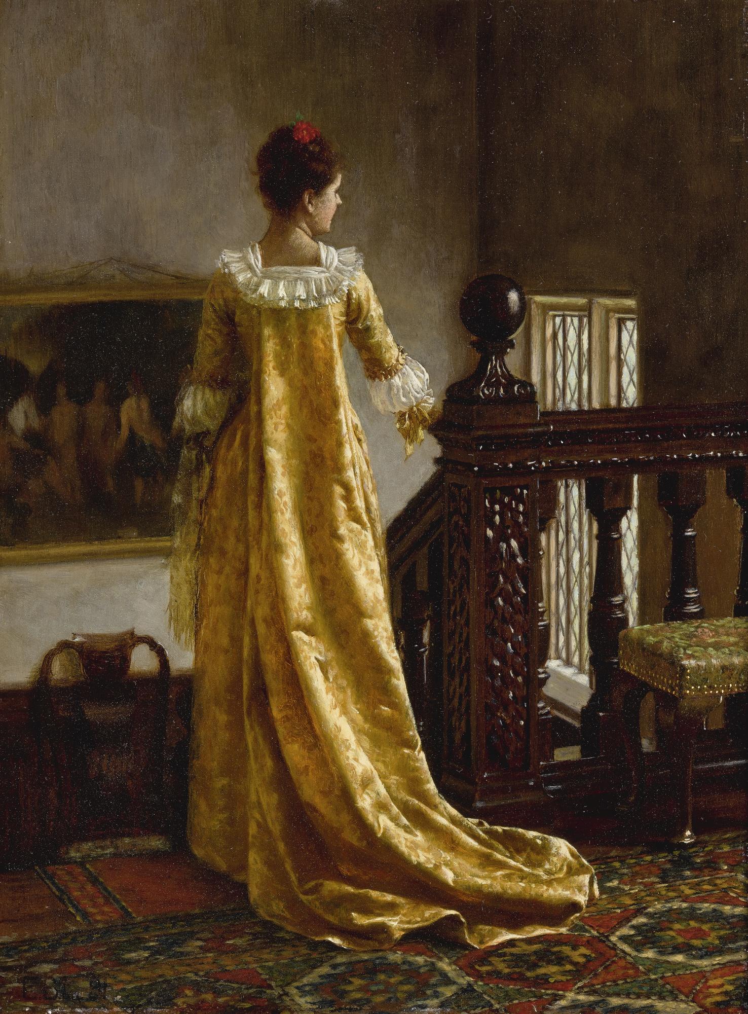 Edmund Blair Leighton - British Qui M\'Aime Me Suit (Who Loves Me Follows Me)