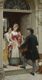 Edmund Blair Leighton - British ribbons And Laces For Very Pretty Faces
