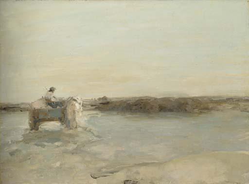 Edmund Blampied - Fording the stream