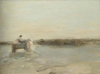 Edmund Blampied - Fording the stream