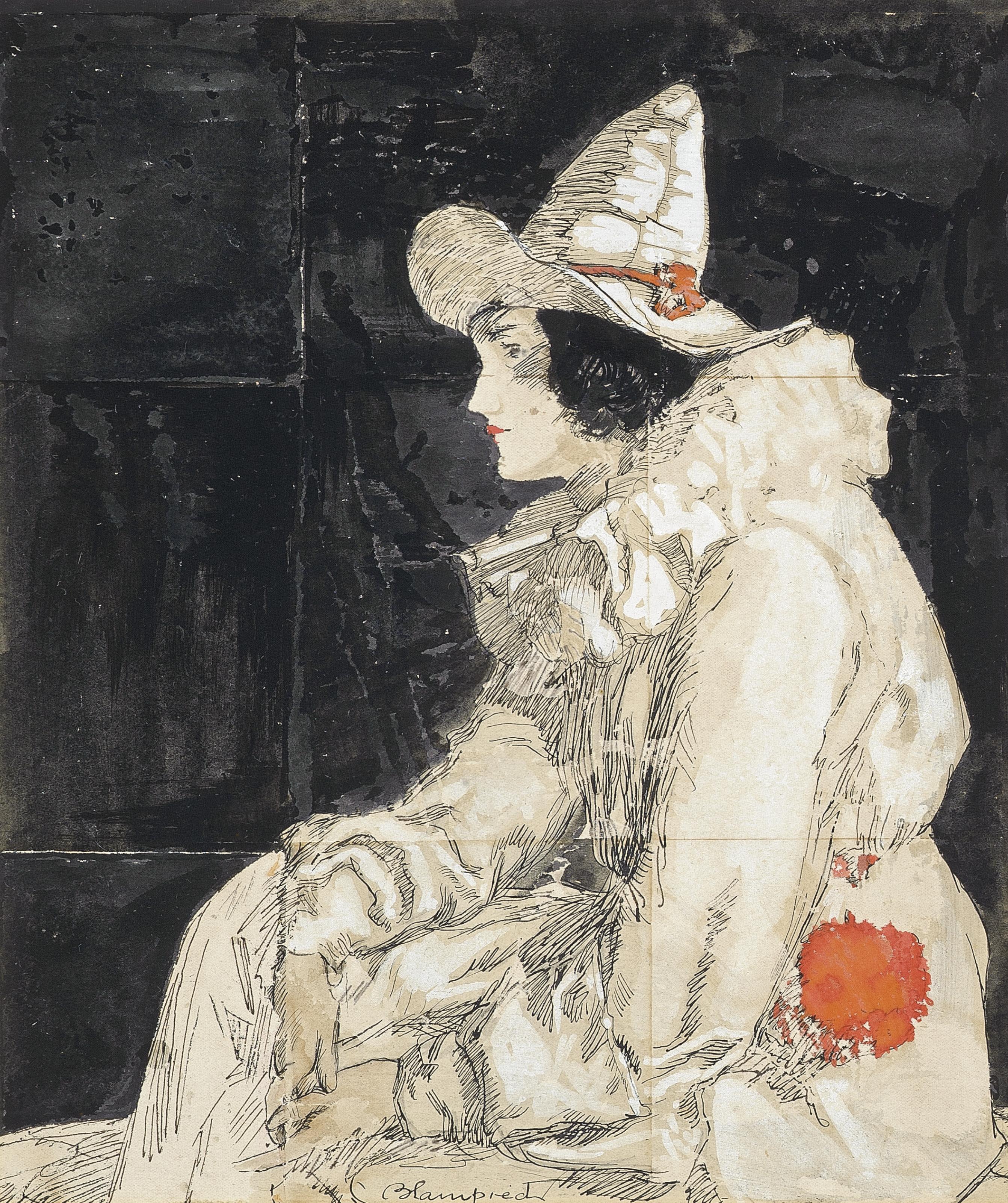 Edmund Blampied - Pierrot