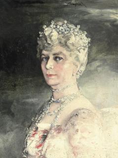 Edmund Blampied - Portrait of H.R.H Queen Mary (1867-1953), half-length
