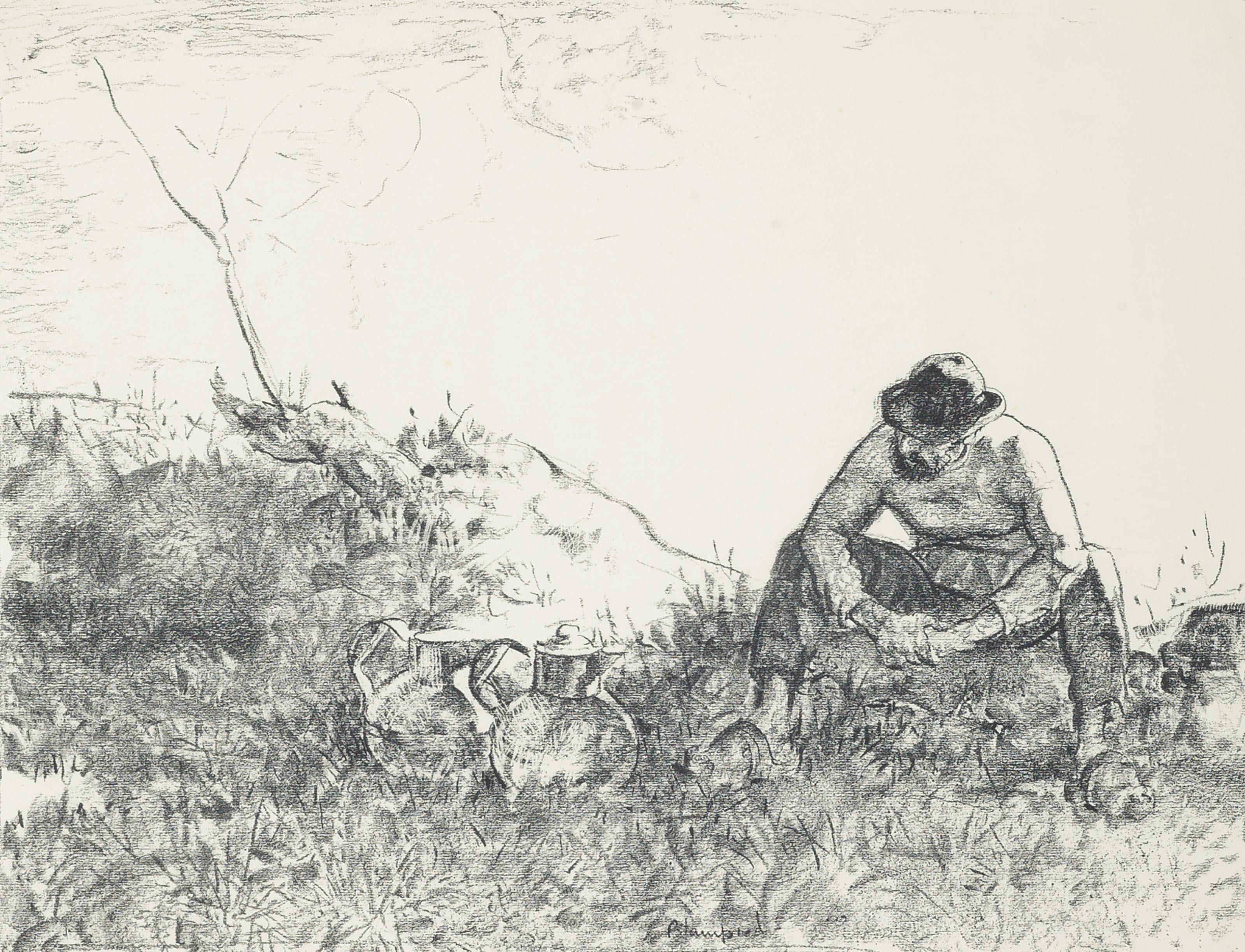 Edmund Blampied - The cowman (illustrated); and The accusation