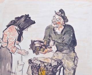 Edmund Blampied - The oyster catcher