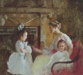 Edmund C. Tarbell - Mrs. George Putnam and Her Daughters