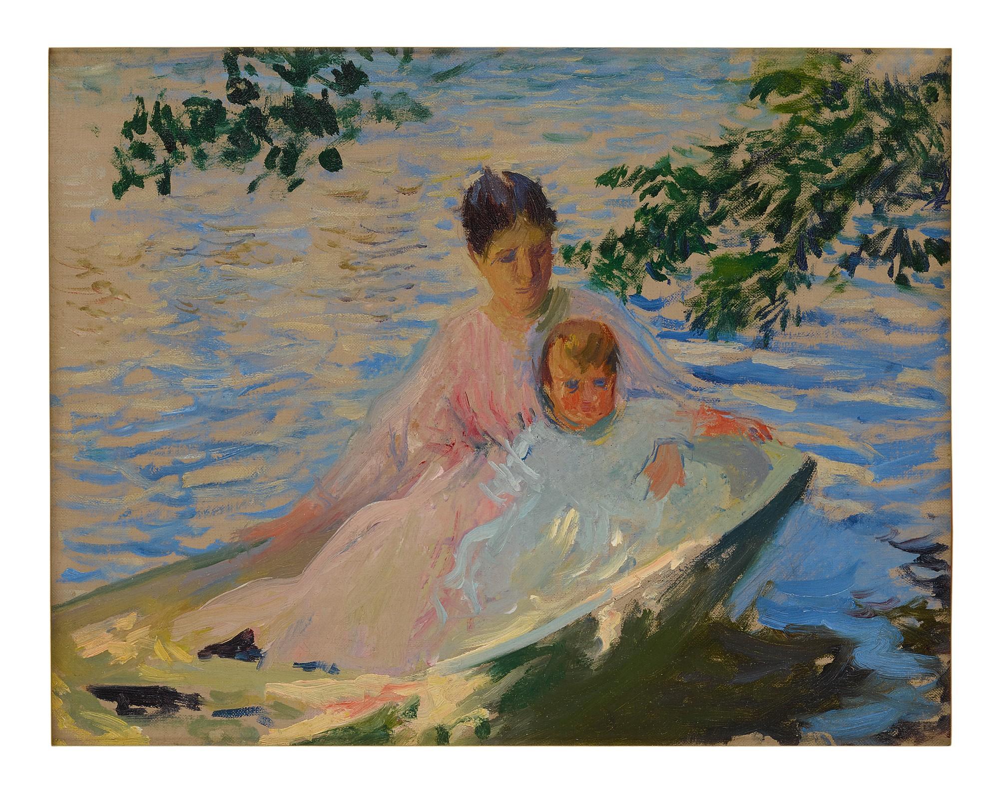 Edmund Charles Tarbell - Mother And Child In A Boat
