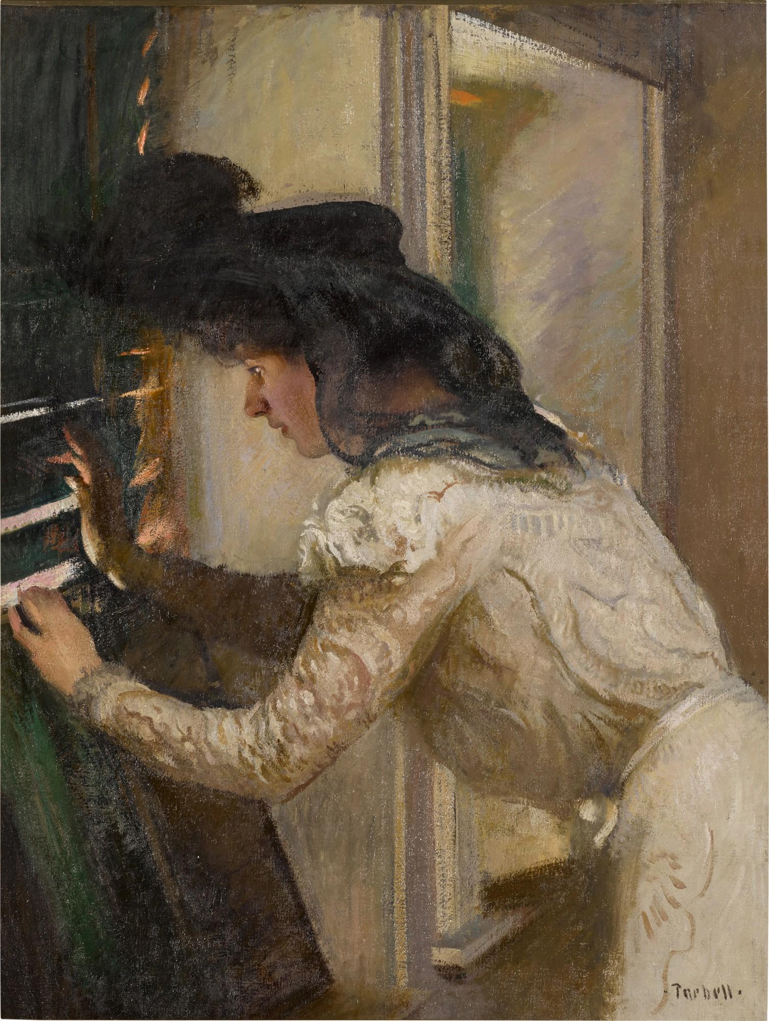 Edmund Charles Tarbell - Peeping Through the Blinds