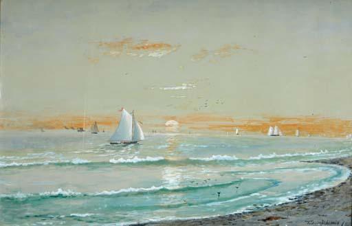 Edmund Darch Lewis - Sailboats at sunset