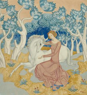 Edmund Dulac - The Maid and the Unicorn