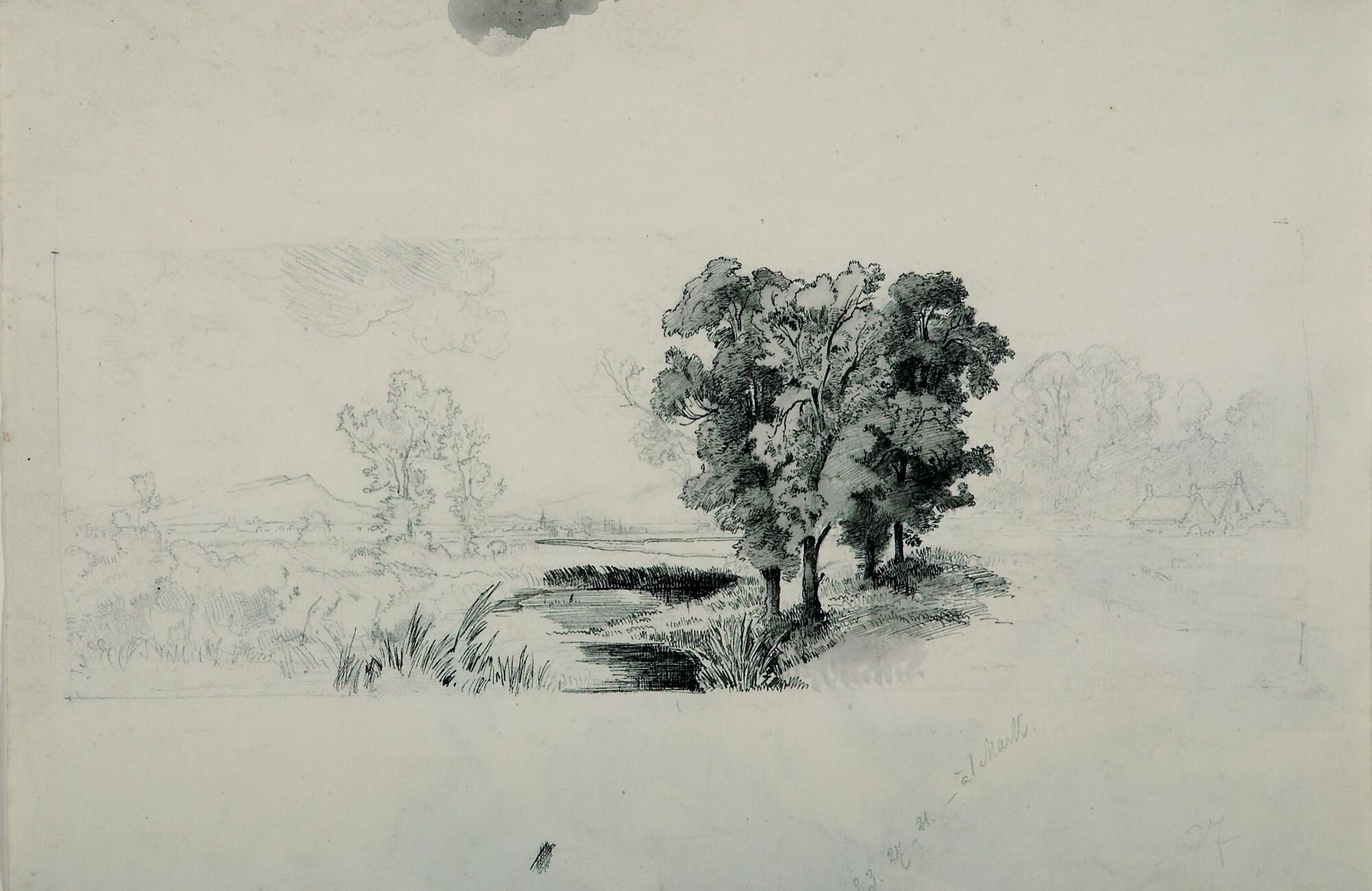 Edmund Friedrich Kanoldt - Weiden an einem Bach.