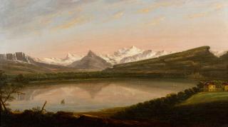 Edmund Garvey, R.A. - A View Of Lake Geneva With The Mont Salève And Le Môle, Mont Blanc Beyond