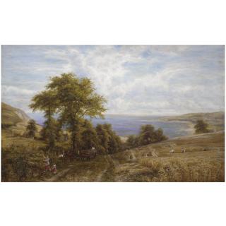 Edmund George Warren - British Harvesting On The Coast 