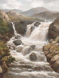 Edmund Gill - A river in full spate