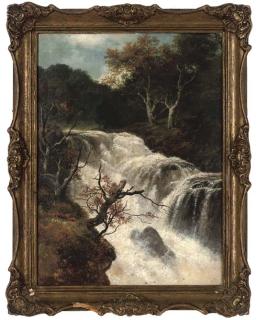 Edmund Gill - Waterfall, autumn