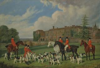 Edmund Havell - A Meet of Sir John Cope\'s Hounds at Bramshill, Hampshire