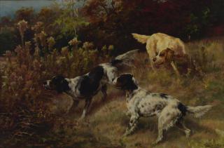 Edmund Henry Osthaus - Three Setters On The Hunt