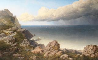 Edmund John Niemann - Pen Maen Mawr, Anglesey in the distance