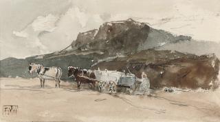 Edmund Morison Wimperis, R.I. - Carting sand (illustrated); and Sandhills, Southbourne