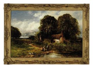 Edmund Morison Wimperis - Playing by the pond