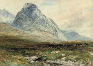 Edmund Morrison Wimperis - Sheep And Cattle At Llys Tryffan, Ogwen Valley